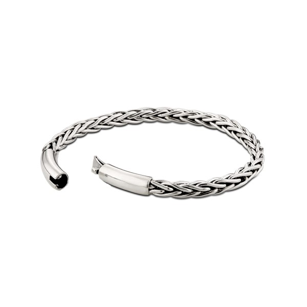 個性扭繩造型硫化 純銀 男款手環/手鍊飾品