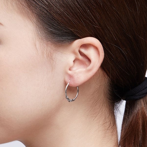 率性掐絲麻花硫化一對販售 純銀 女款耳環飾品
