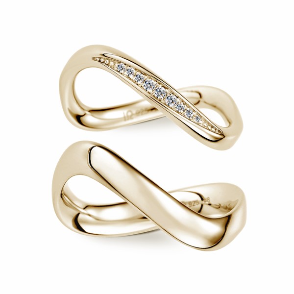 無限愛永恆 黃金(14K金)鑽石結婚對戒